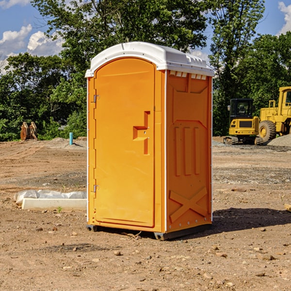 how often are the porta potties cleaned and serviced during a rental period in Wolf Summit WV